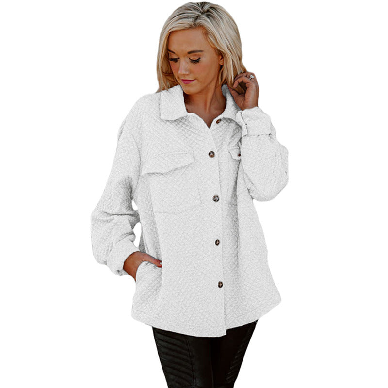 Women's casual jacket with structured design and practical pockets, size S