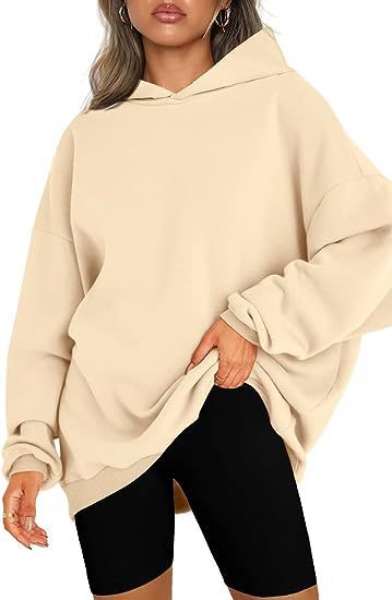 Damen-Oversize-Hoodie mit Seitenschlitzen, Größe