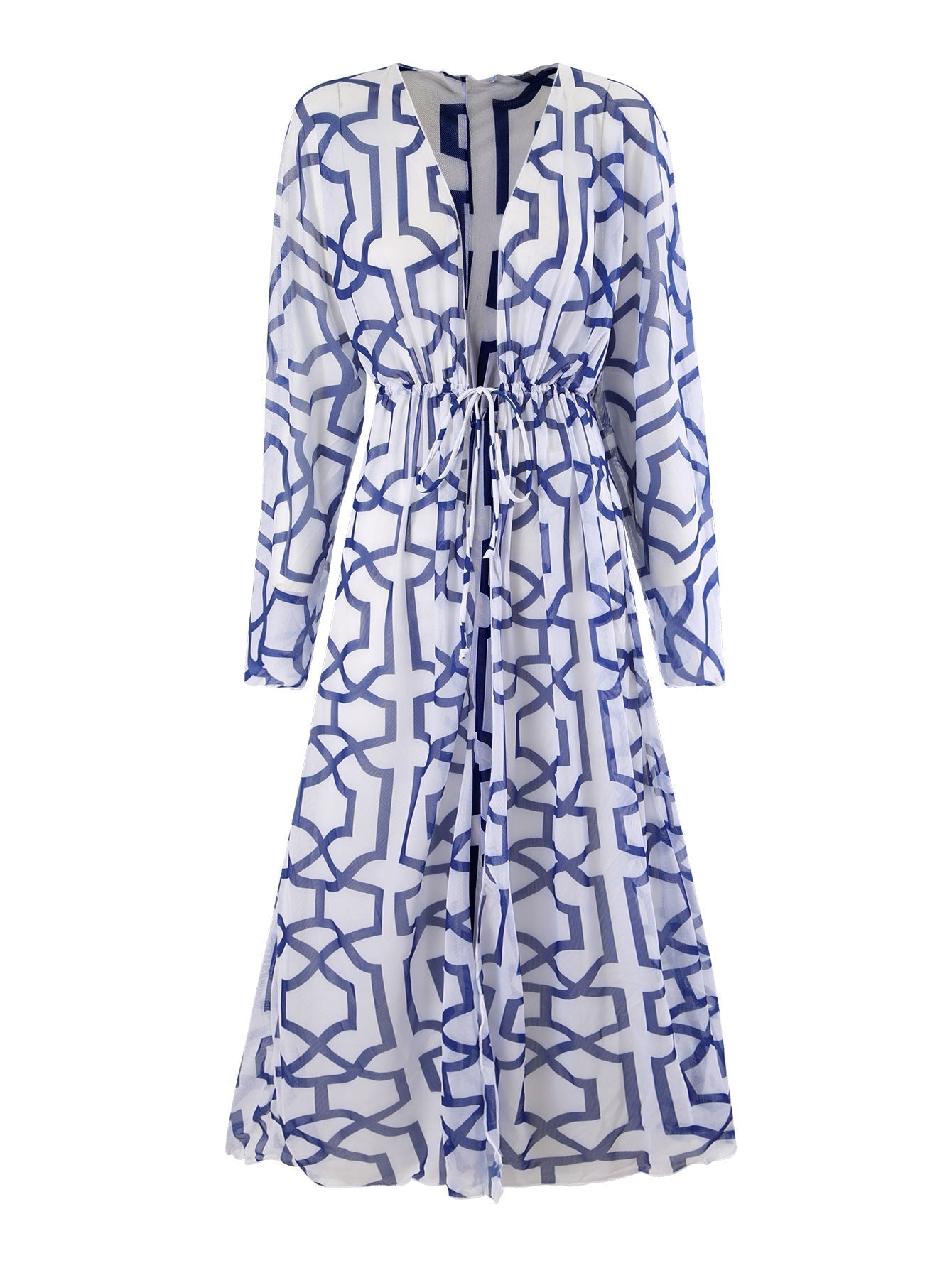 Damen-Badeanzug mit elegantem Kimono und raffiniertem Gürtel, Größe S