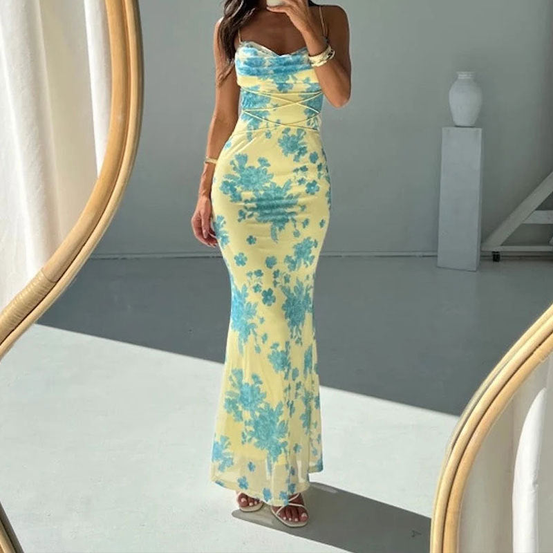 Valenzora | Waist-covering slim hip-wrapping sling dress