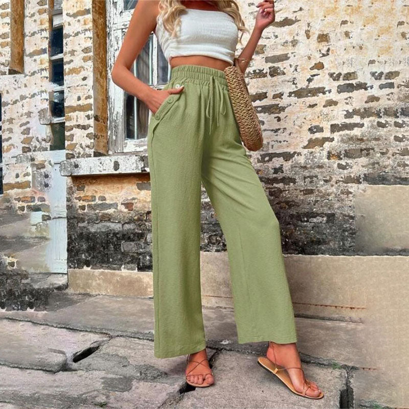 Valenzora | Colorful, airy summer trousers for women with wide legs