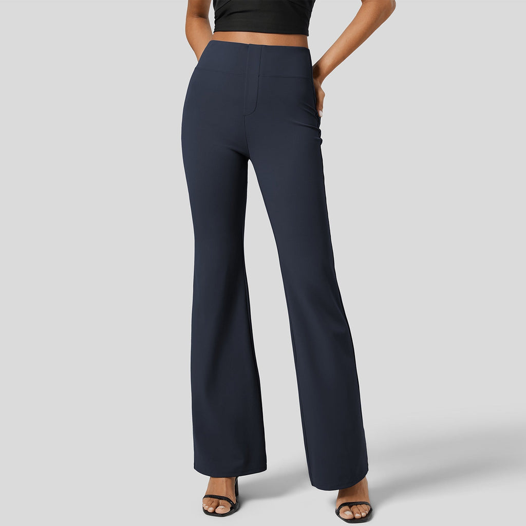 Valenzora | High-waisted, butt-lifting, wide-leg sports micro-pull-on pants