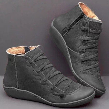 Women's fashionable high-top sneakers with a unique lace-up and zipper design, size S