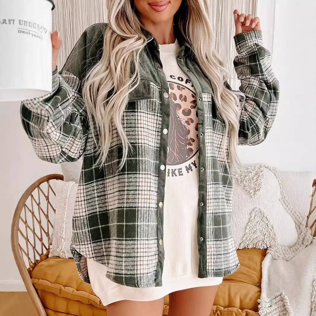 Women's checked overshirt size