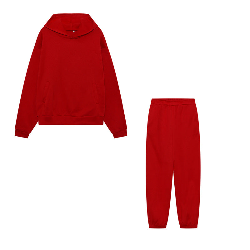 Women's sporty set with hoodie and jogging pants, size