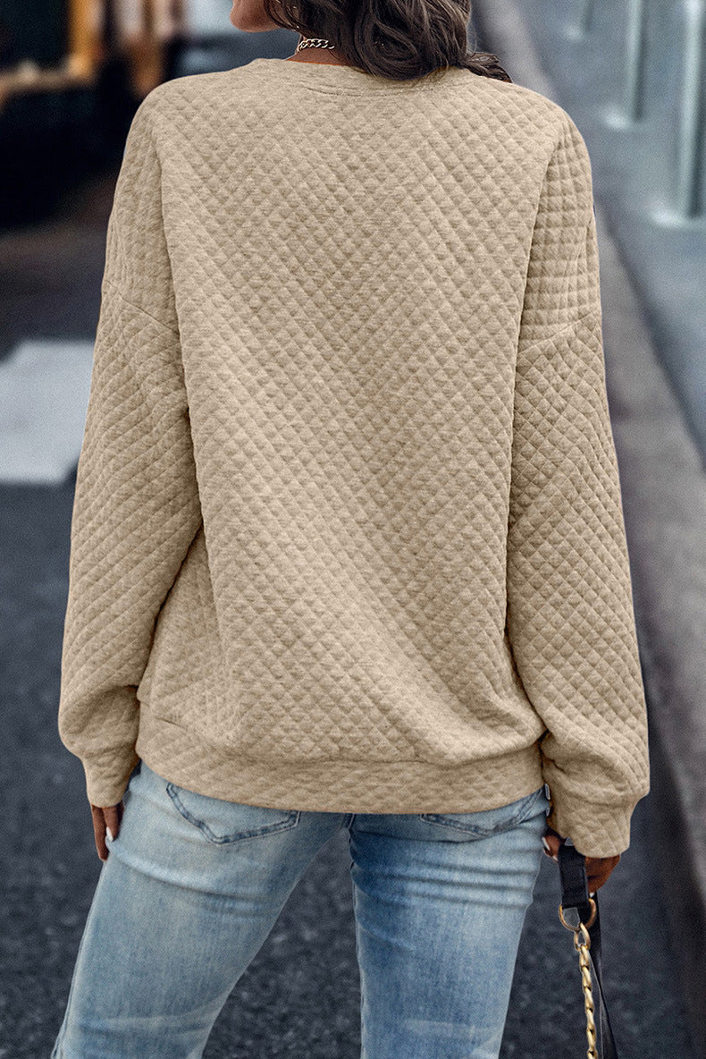 Großer Leopard Patchwork Reißverschluss Pullover Sweatshirt