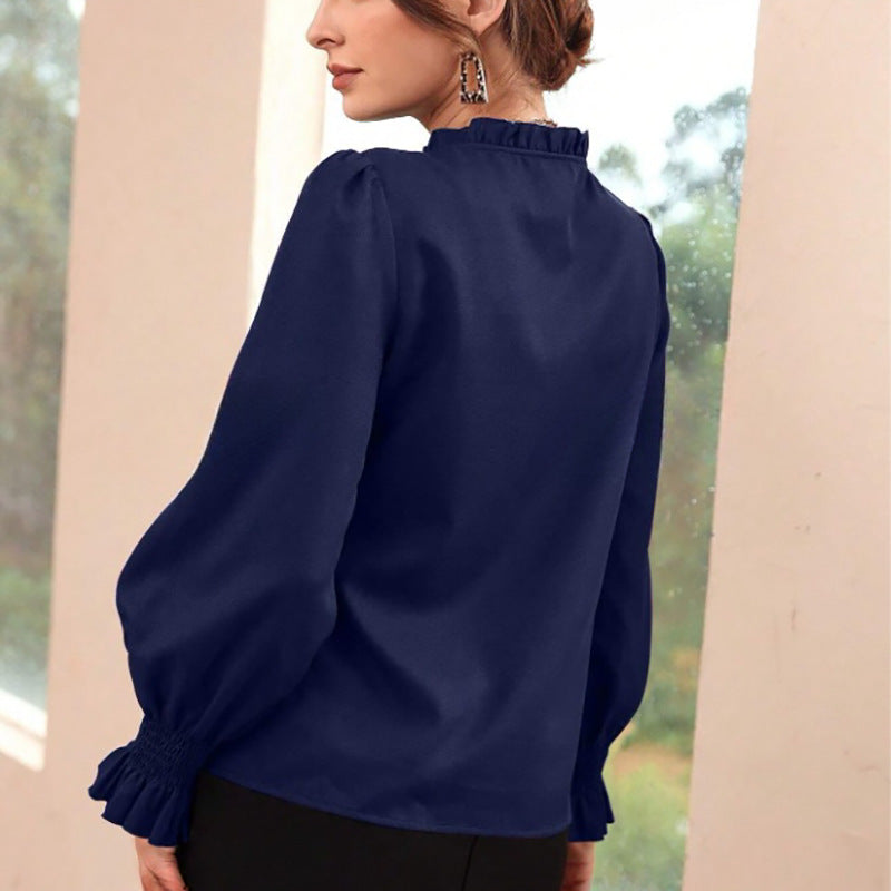 Valenzora | Satin long-sleeved shirt