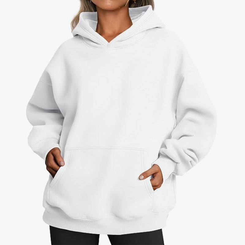 Oversized Hoodie für Damen aus weicher Baumwollmischung mit praktischen Taschen, Größe S