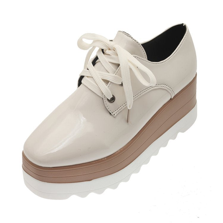Women's fashionable platform sneakers with a chic shine and comfortable sole construction, size Valenzora