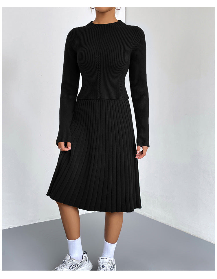 Valenzora | A-line skirt knit sweater set
