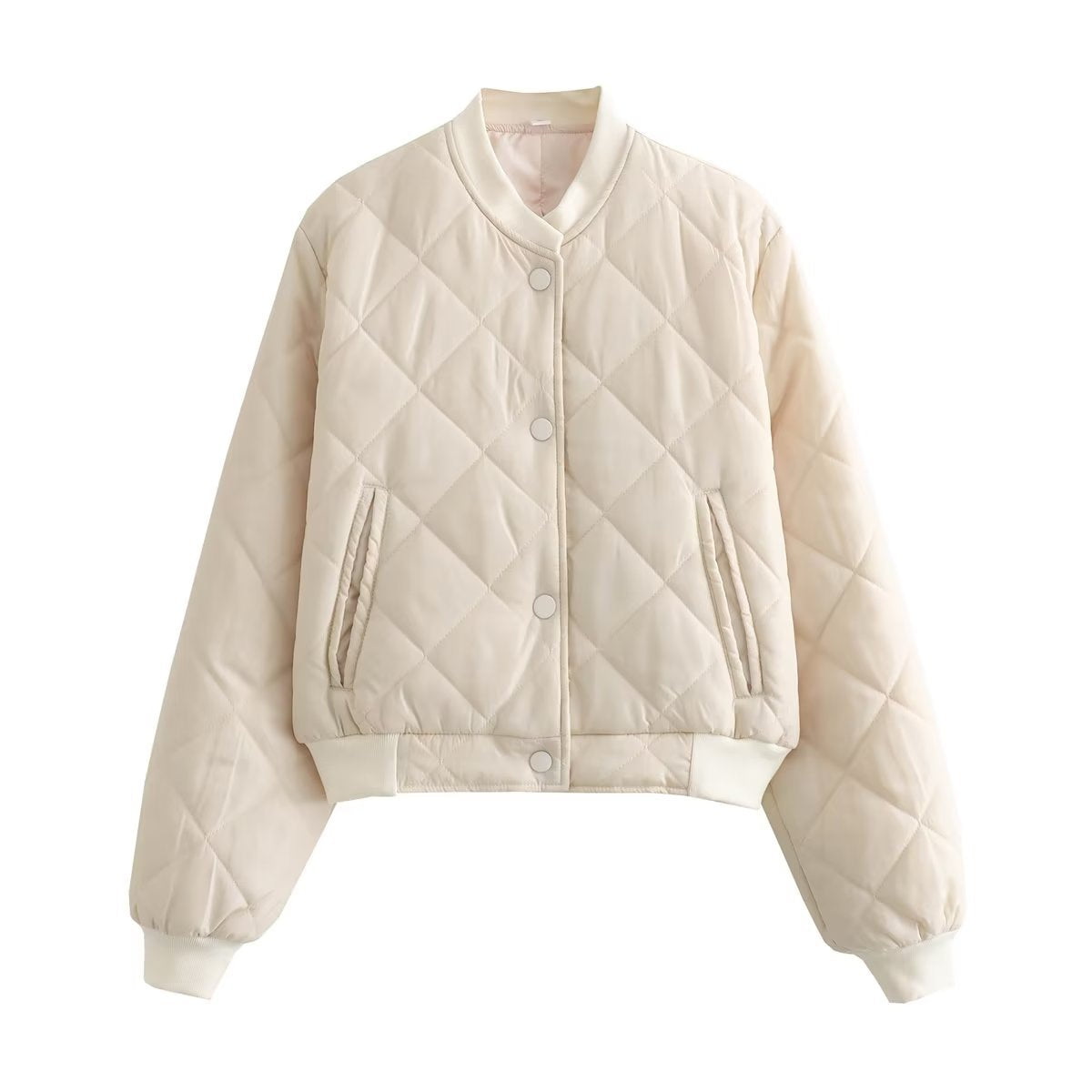 Valenzora | Argyle pattern bomber jacket for women