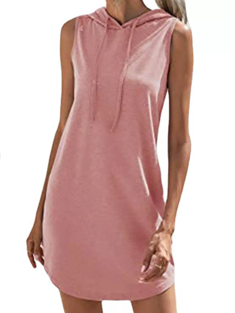 Damen Kapuzenkleid aus atmungsaktivem Jersey-Material Drune