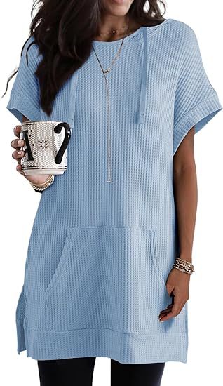 Legeres Hoodie-Kleid für Damen mit praktischer Kängurutasche und entspannter Passform, Größe S