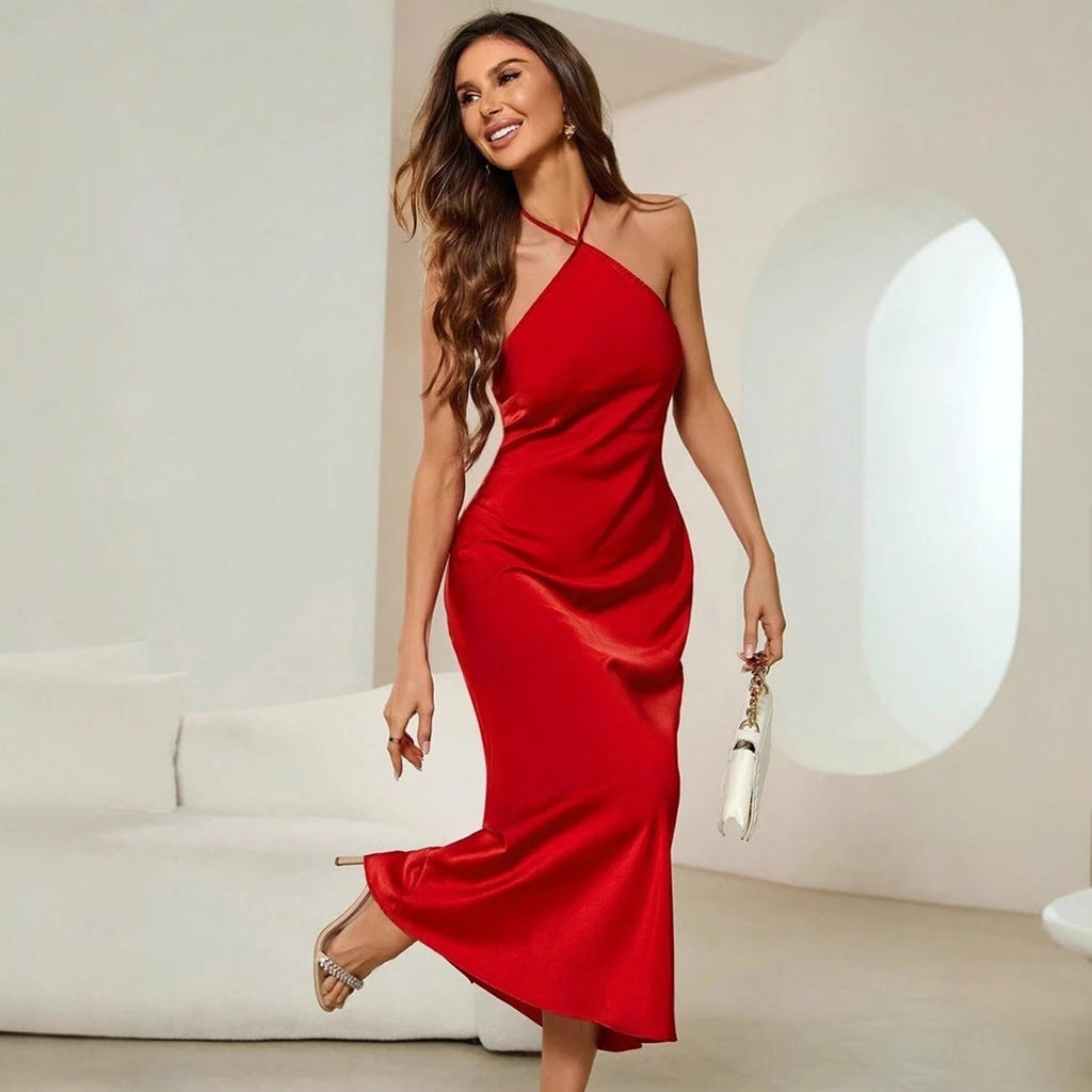 Valenzora | Satin Slip Sexy Evening Long Dress