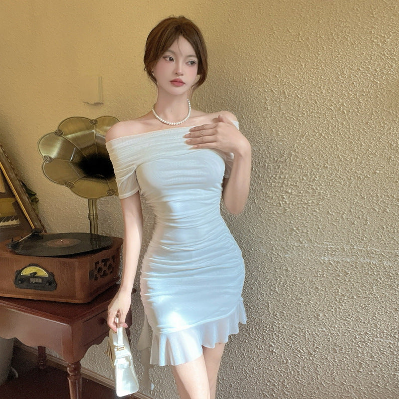 Valenzora | Mesh Off-Shoulder Bodycon Dress