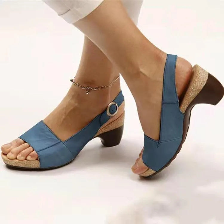 Valenzora | Damen-Sandalen mit Blockabsatz