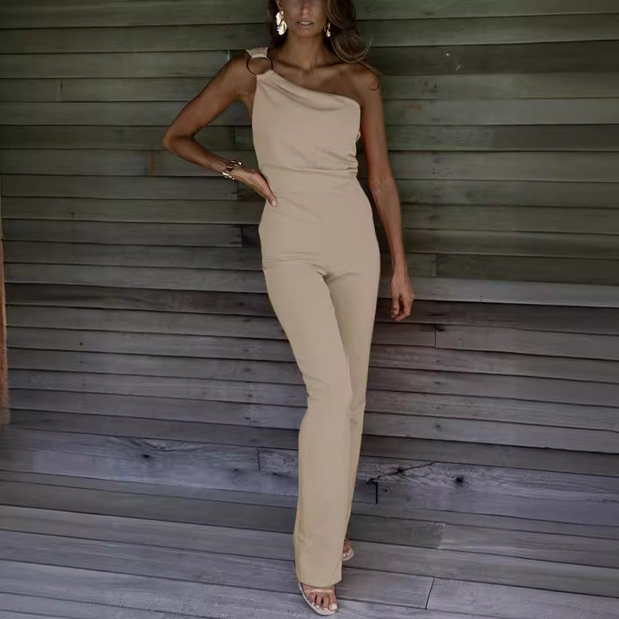 Eleganter Damen-Overall mit asymmetrischem Schnitt und raffinierten Details, Größe [Größe fehlt]