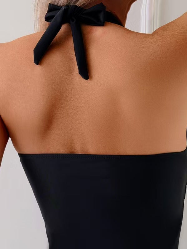 Valenzora | Halterneck Tankini Set with Drawstring for Women