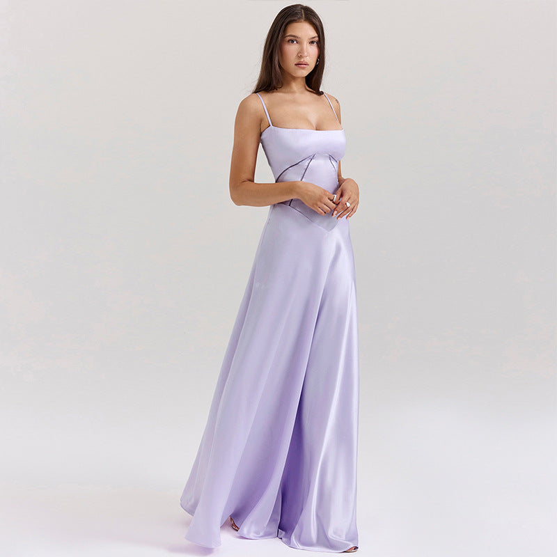 Damenabendkleid mit figurbetontem Schnitt und edlem Satin-Finish, Größe Valenzora