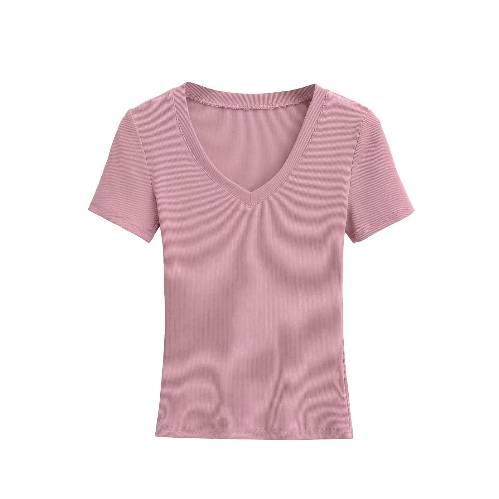 Women's V-neck T-shirt made of high-quality cotton with a comfortable fit, size [size missing]