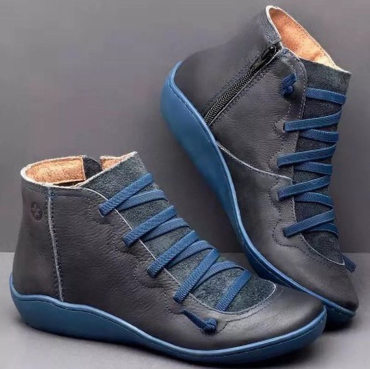 Women's fashionable high-top sneakers with a unique lace-up and zipper design, size S