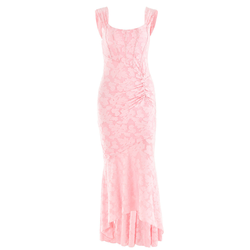 Women's sheath dress with a unique draping effect by Valenzora
