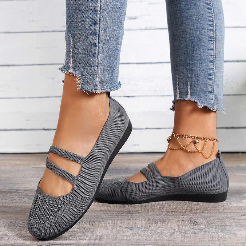 Valenzora | Flat slippers with strap across the instep and flat sole for women