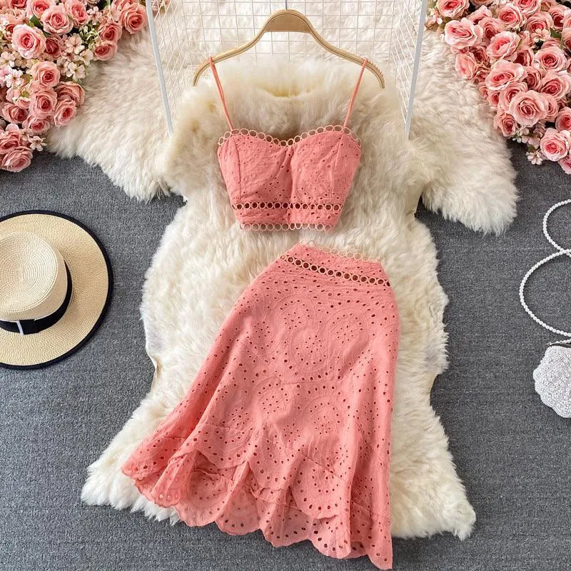 Valenzora | Top and skirt with ruffles