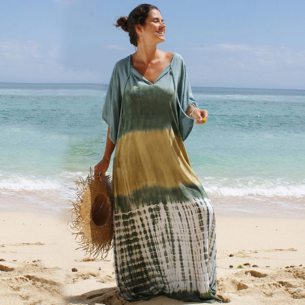 Valenzora | Printed beach holiday bikini throw robe