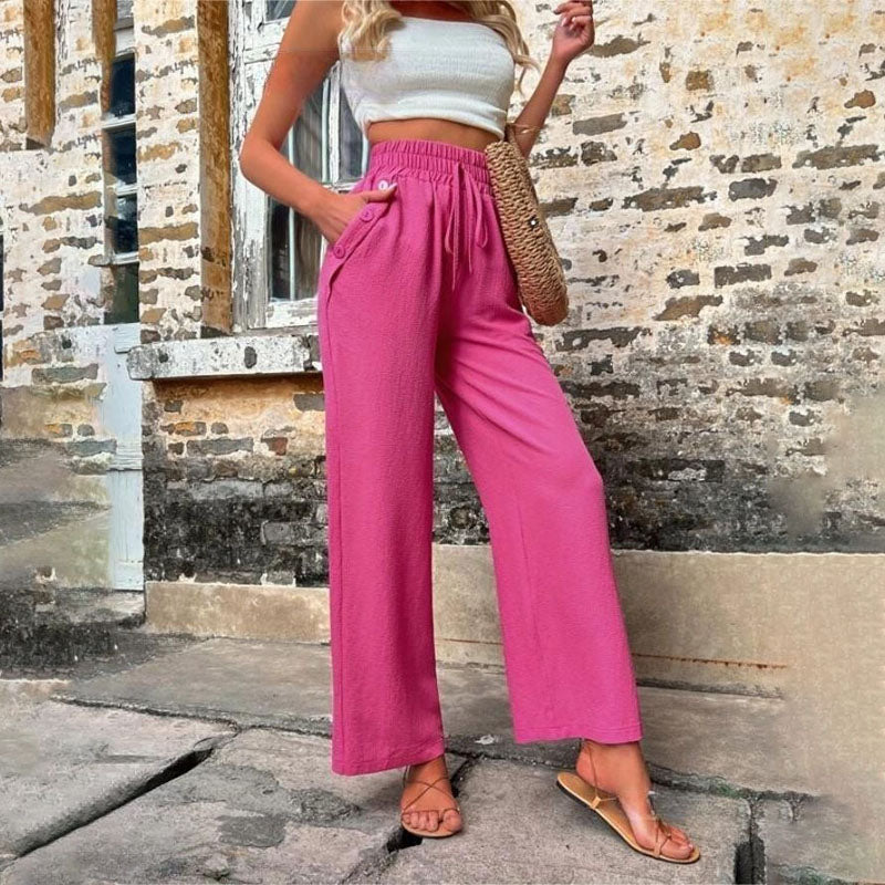 Valenzora | Colorful, airy summer trousers for women with wide legs
