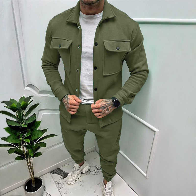 Valenzora | 2-Piece Suede Set Shirt and Trousers