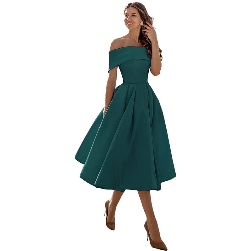Valenzora | Versatile strapless satin dress for parties