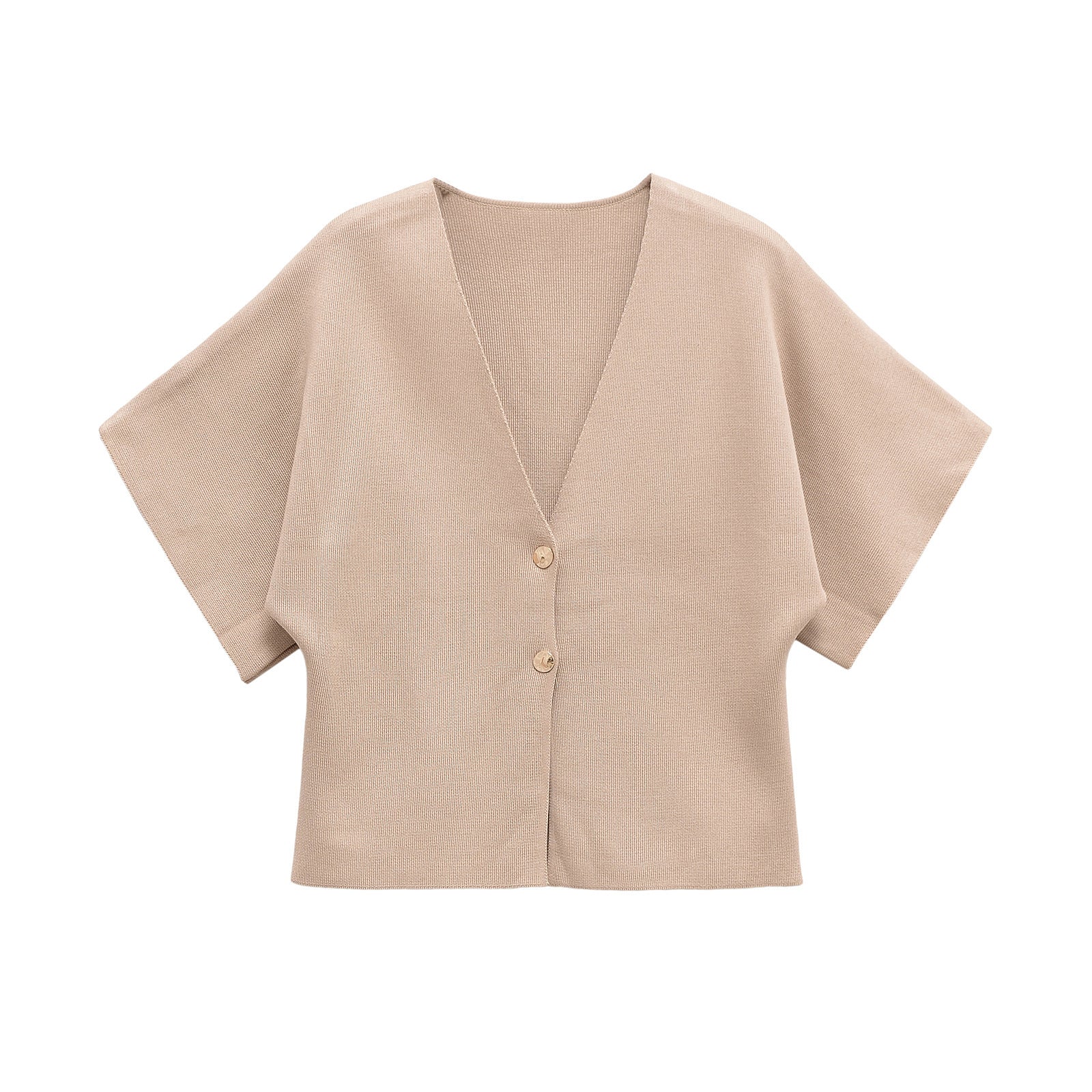 Damen-Leichtstrickjacke mit elegantem V-Ausschnitt und luxuriösen Knopfdetails, Größe S