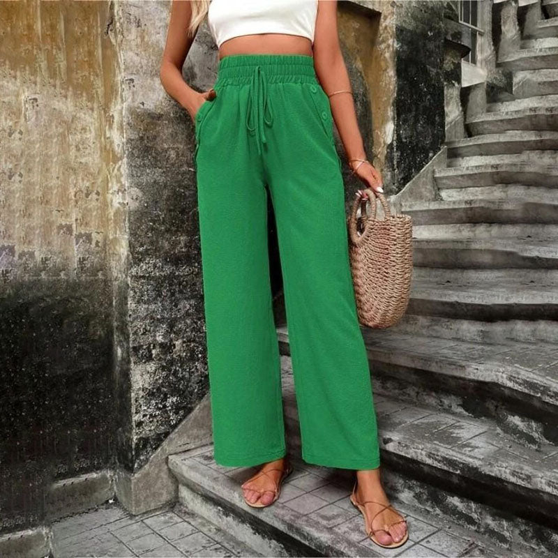 Valenzora | Colorful, airy summer trousers for women with wide legs