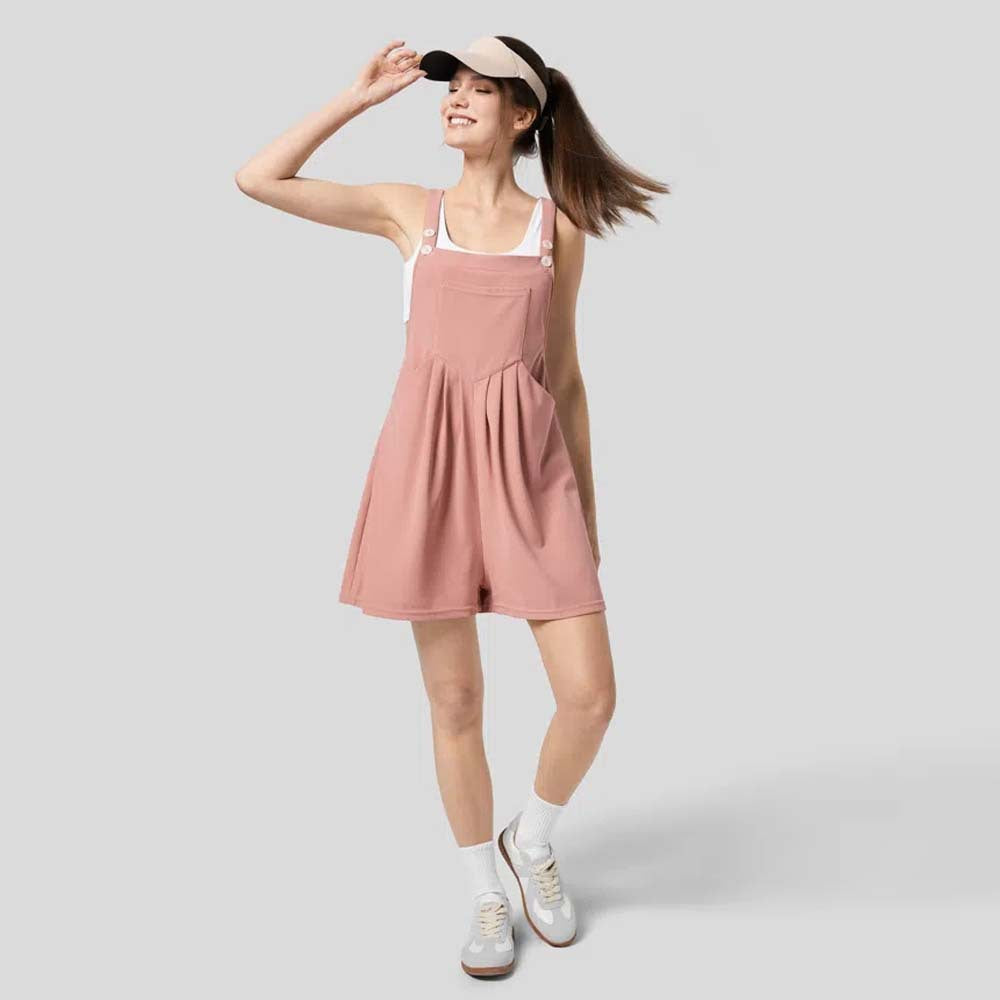 Valenzora | Front-folded Lively Large pocket Loose dungarees