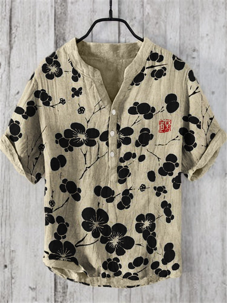 Valenzora | Japanese shirt made of linen blend