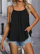 Women's loose, sleeveless top made of breathable, ribbed material, size Valenzora
