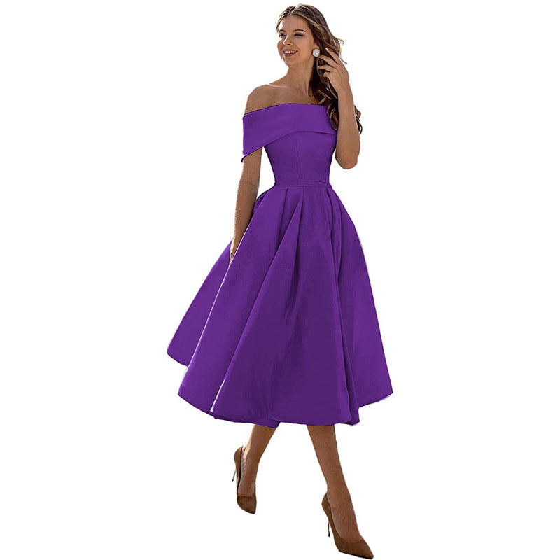 Valenzora | Versatile strapless satin dress for parties