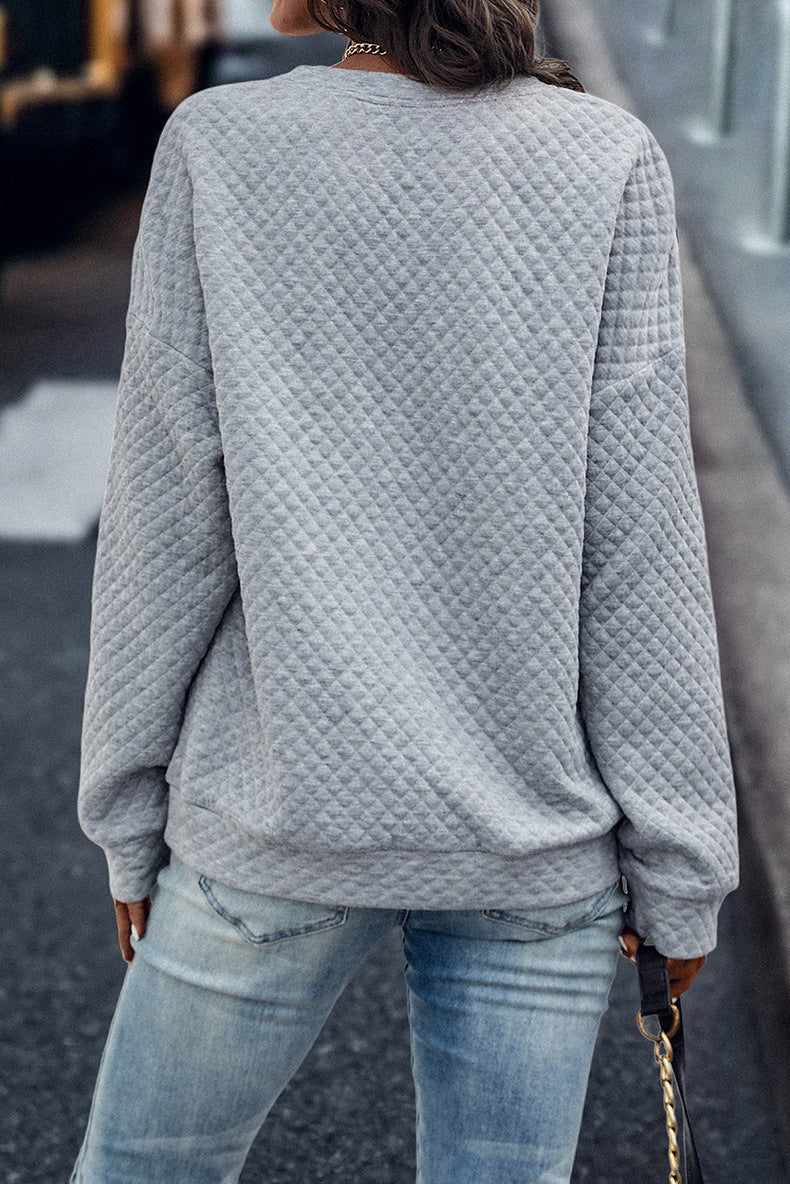 Großer Leopard Patchwork Reißverschluss Pullover Sweatshirt