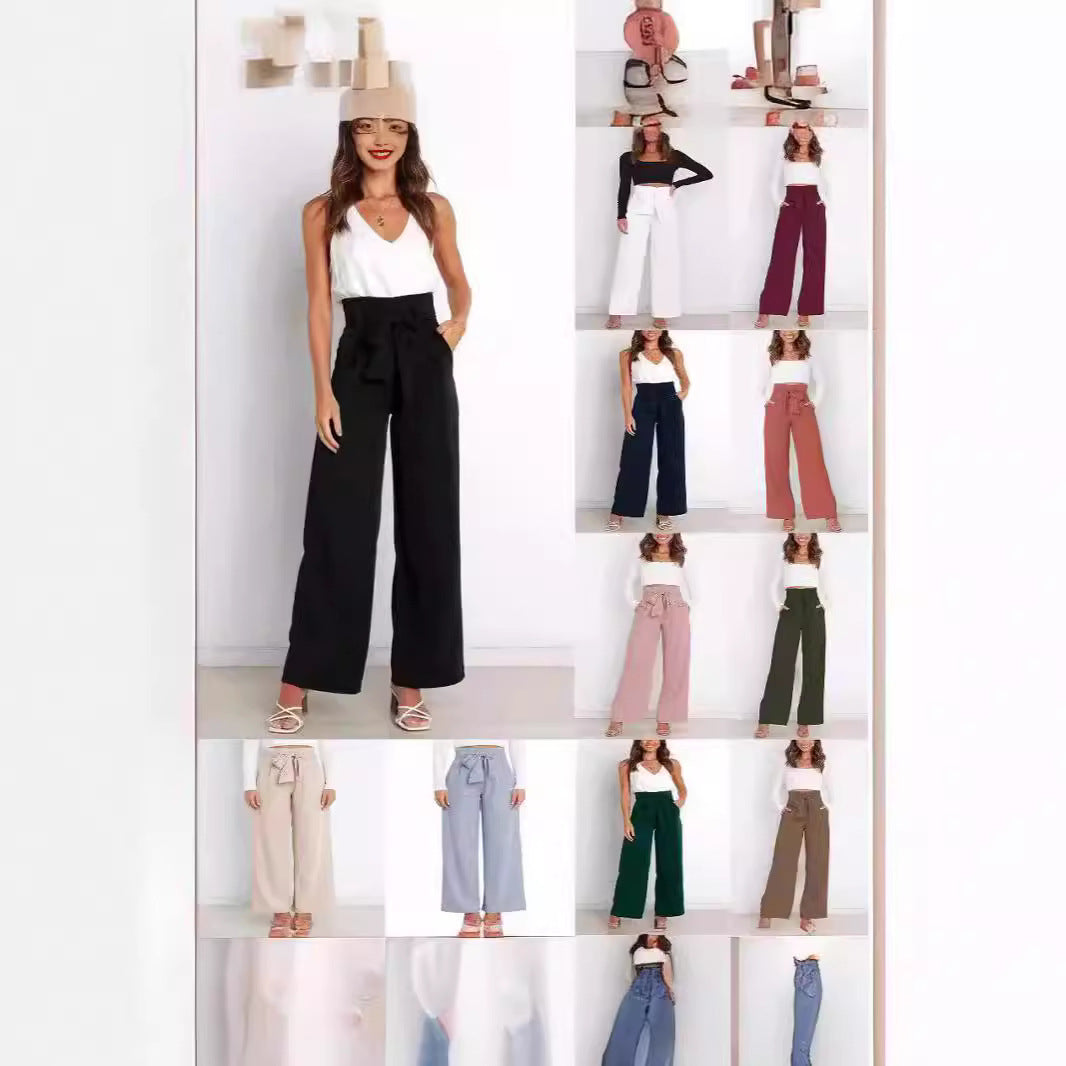 Valenzora | Stylish lacing bow summer trousers