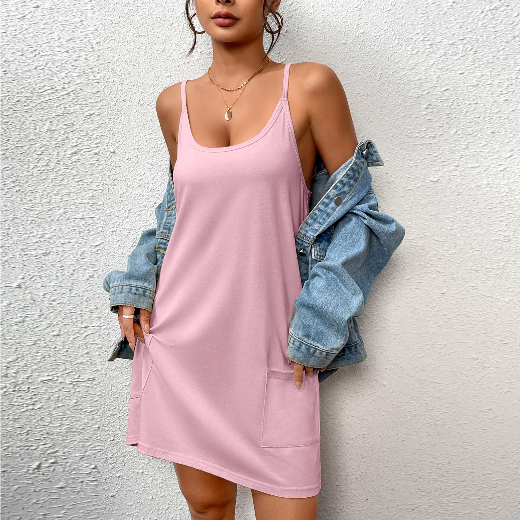 Women's casual dress with practical pockets Drune