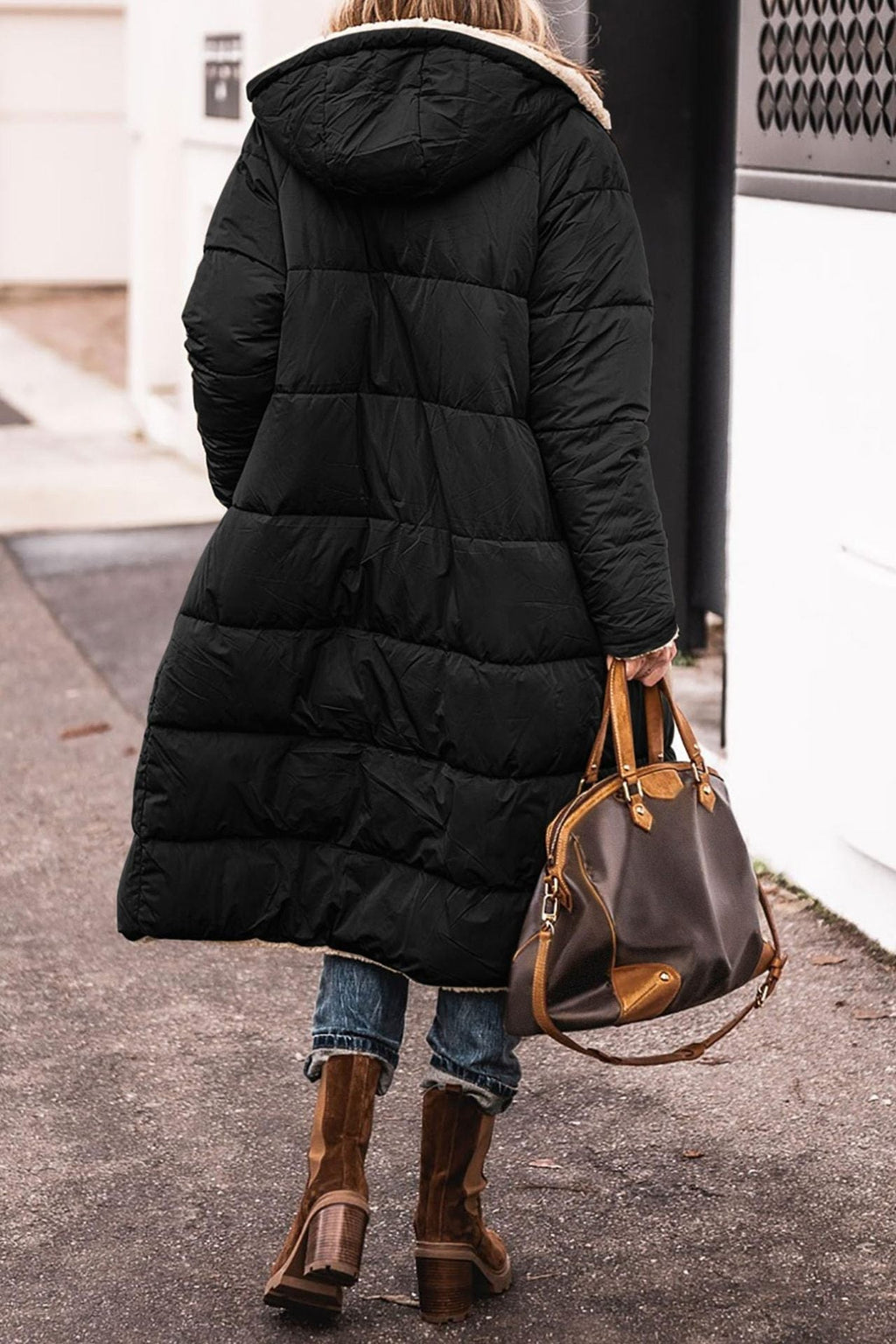 Valenzora | Reversible lange Pufferjacke