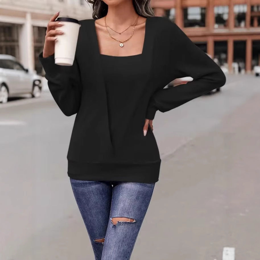 Women's elegant V-neck sweater with chic details, size