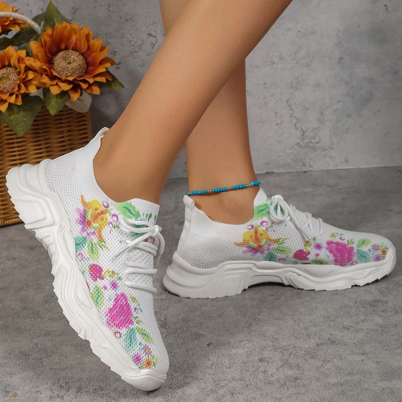 Valenzora | Sneakers für Damen mit weitläufigem Blumenmuster