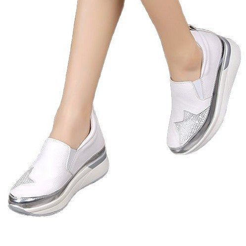 Damen-Slipper-Sneakers mit Glitzer-Obermaterial und bequemer Sohle, Größe S