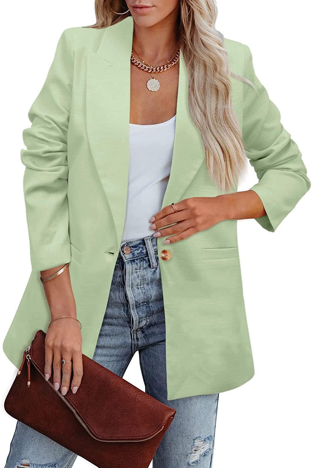 Eleganter Damen-Blazer in lässigem Schnitt mit zwei Taschen, Größe S