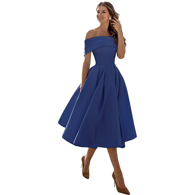 Valenzora | Casual Fashion Satin Cocktail Dress Strapless