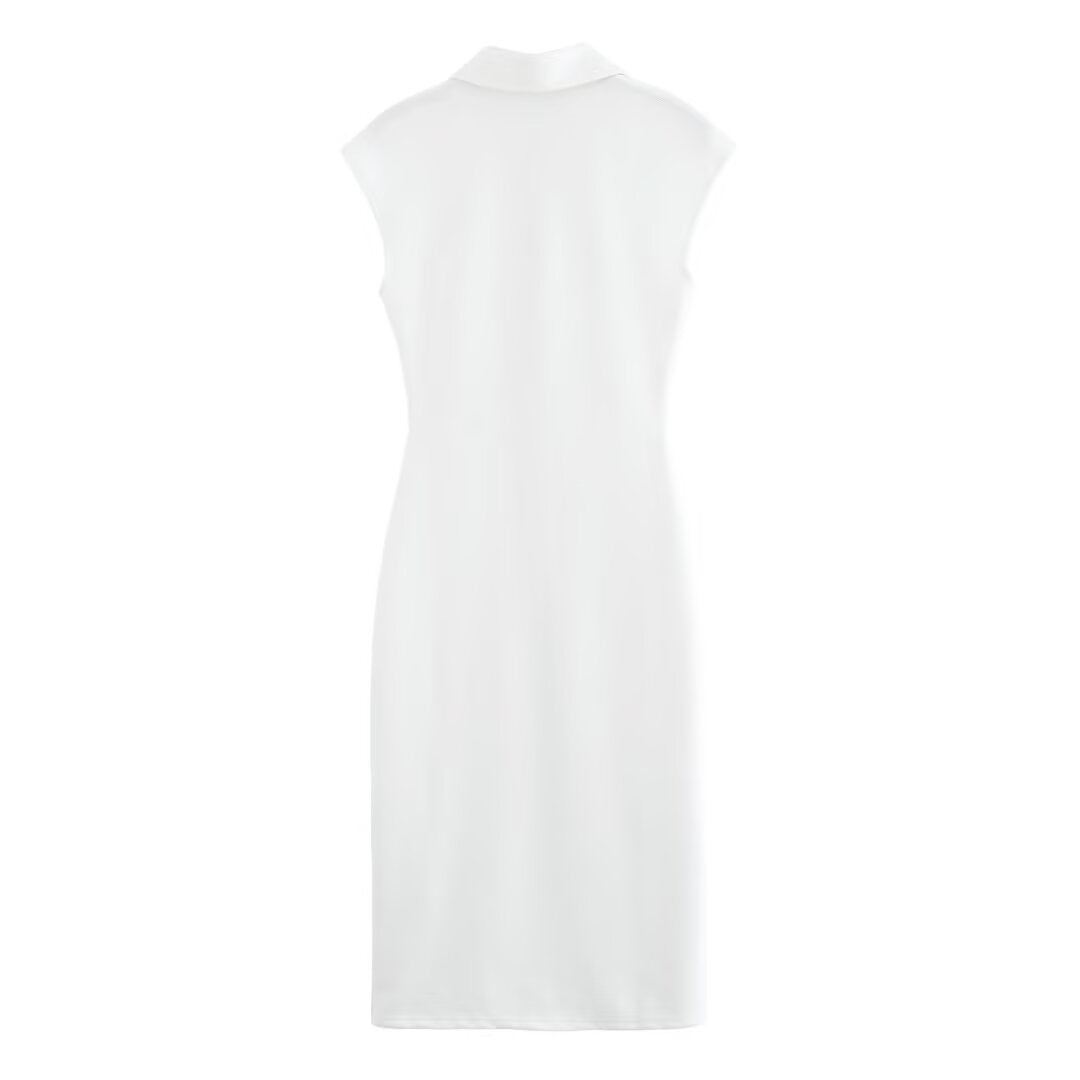 Ladies' Shirt Dress with Elegant Button Details and Stylish Cut Drune