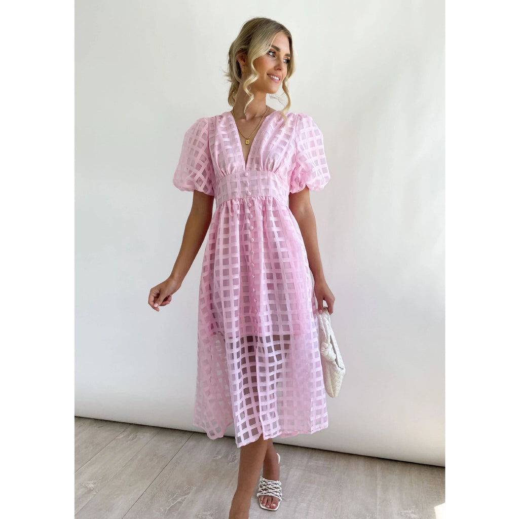 Valenzora | Midikleid mit Puffärmeln