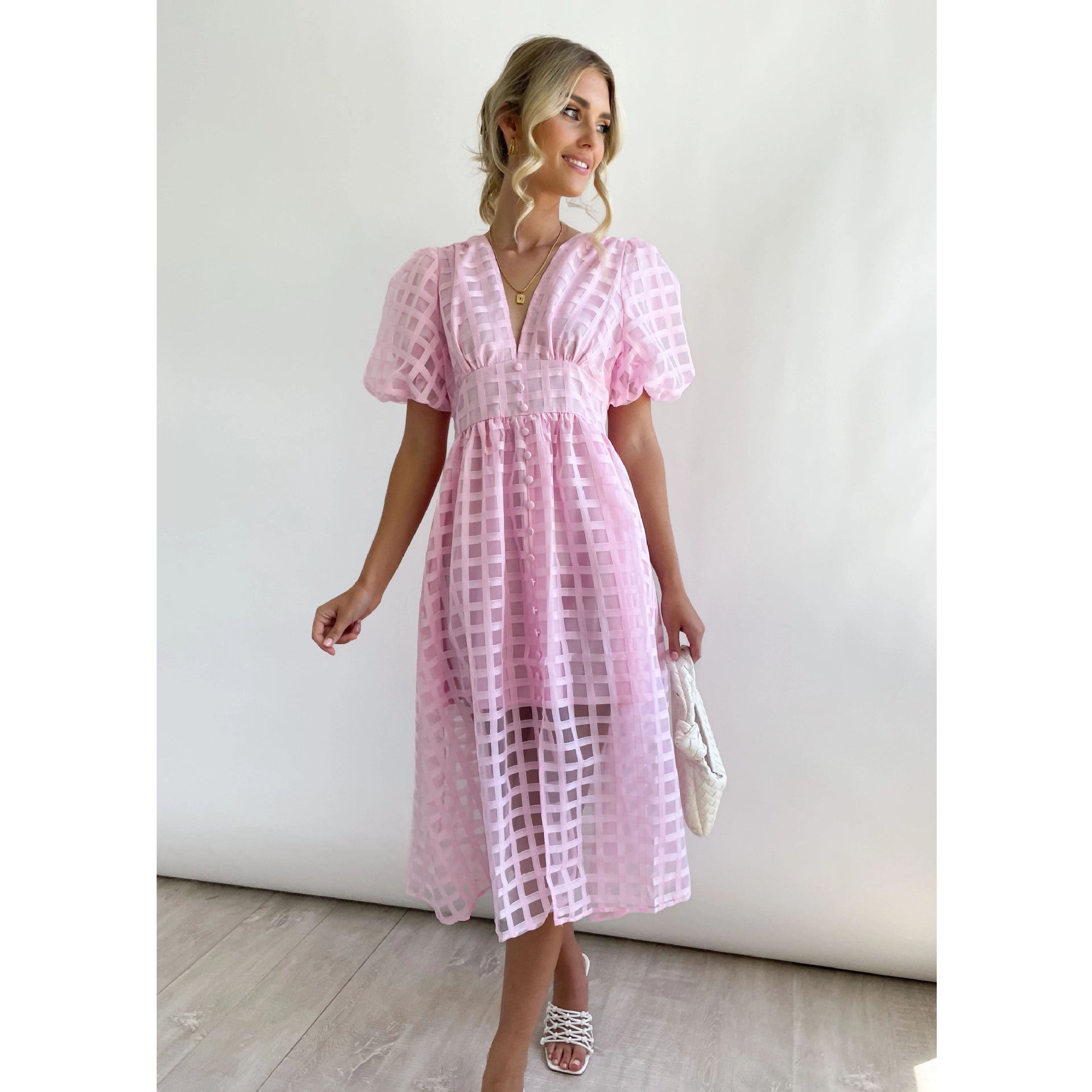 Valenzora | Midikleid mit Puffärmeln